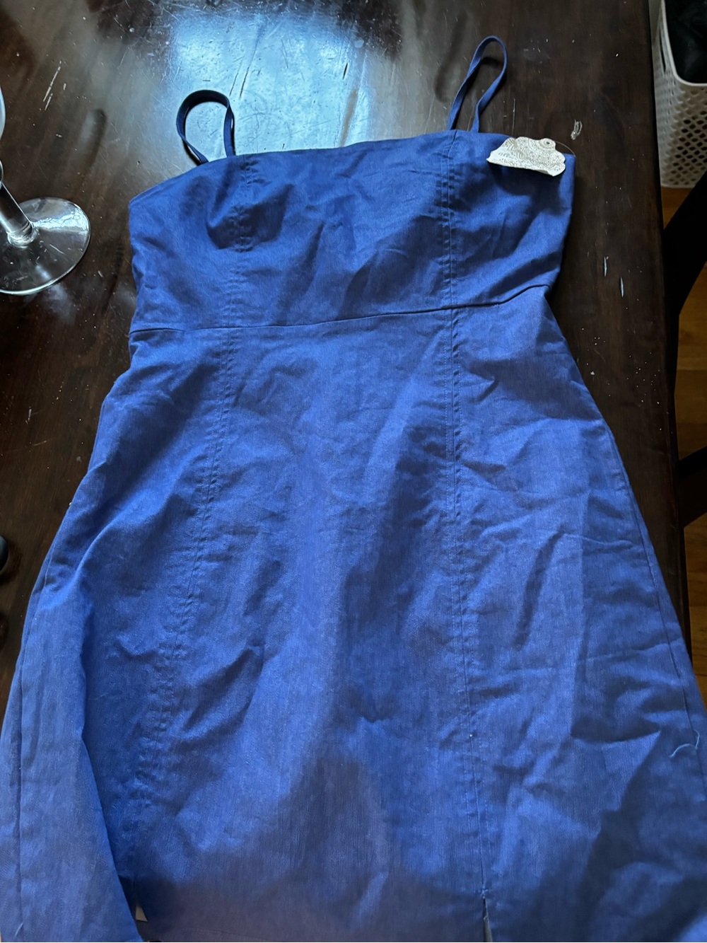 Altar'd State Blue Mini Dress with Spaghetti Straps